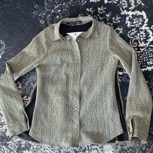 EUC Timo Weiland Gold Lace Blouse Size 0